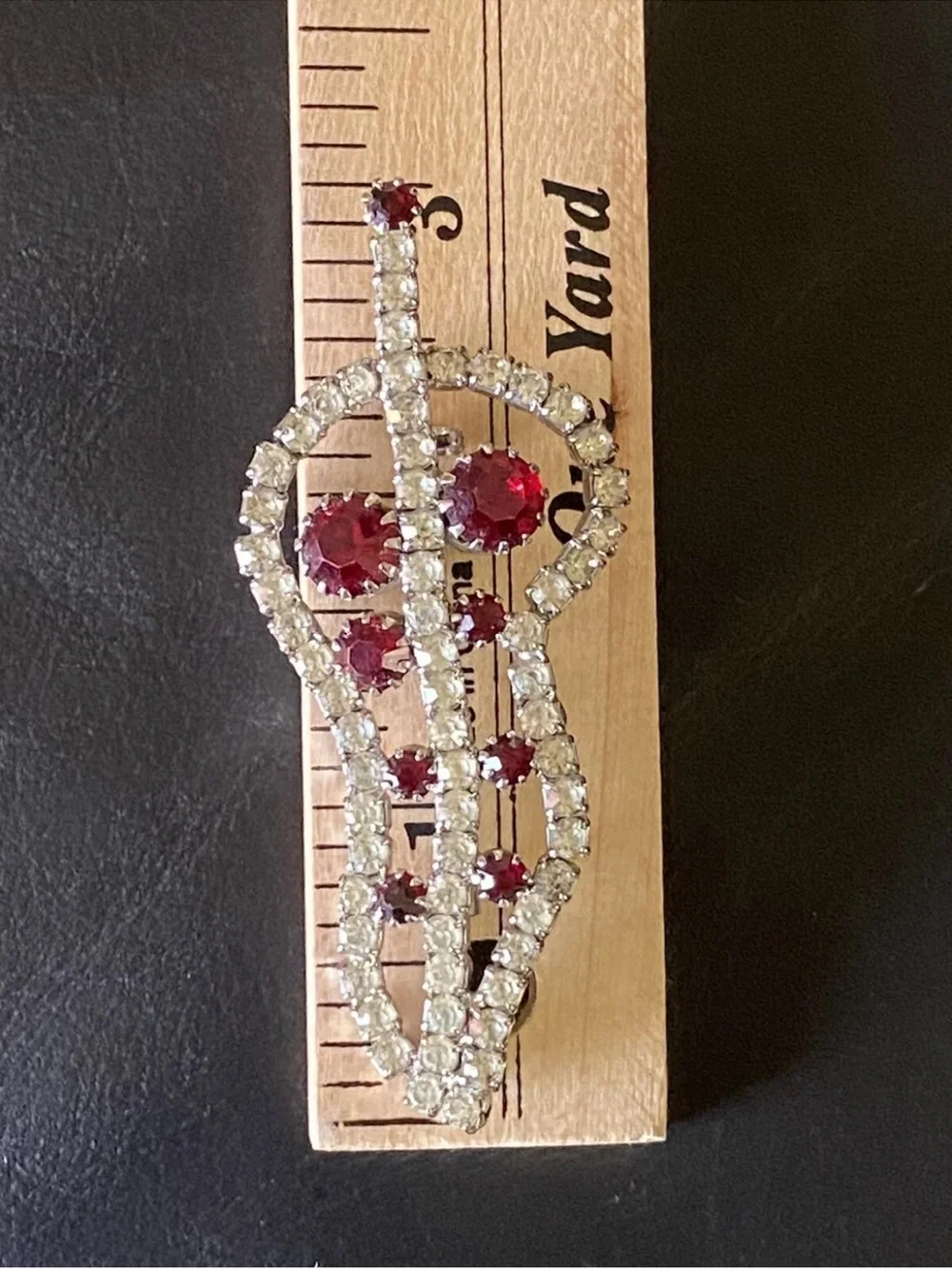 Vintage Delizza & Elster 60s Red Rhinestone Chili Pepper Juliana Brooch Pin